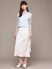 Freehand by The Indian Garage Co Women Fitted Textured Mesh Sheer Top