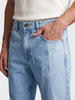 Men's Blue Dad Fit Solid Street Wear Jeans