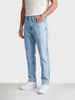 Men's Blue Dad Fit Solid Street Wear Jeans