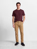 Men's Beige Slim Fit Solid Casual Jeans