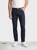 Men's Navy Blue Slim Fit Solid Casual Jeans