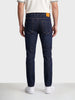 Men's Navy Blue Slim Fit Solid Casual Jeans