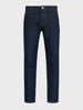 Men's Navy Blue Slim Fit Solid Casual Jeans