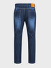 Men's Navy Slim Fit Solid Casual Jeans