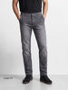 Men's Grey Slim Fit Solid Casual Jeans