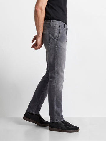Men's Grey Slim Fit Solid Casual Jeans