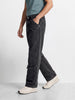 Men's Black Regular Fit Solid Utility Jeans