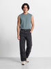 Men's Black Regular Fit Solid Utility Jeans