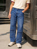 Men's Blue Relaxed Fit Solid Casual Jeans