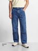 Men's Blue Relaxed Fit Solid Casual Jeans