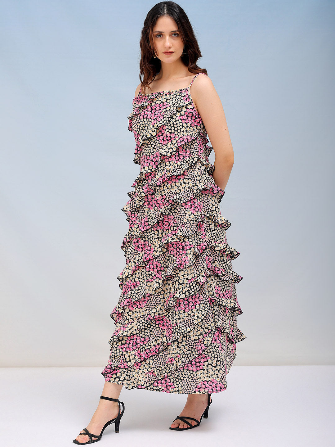 Shop Women's Ditsy Printed Fit And Flare Maxi Dress Online.