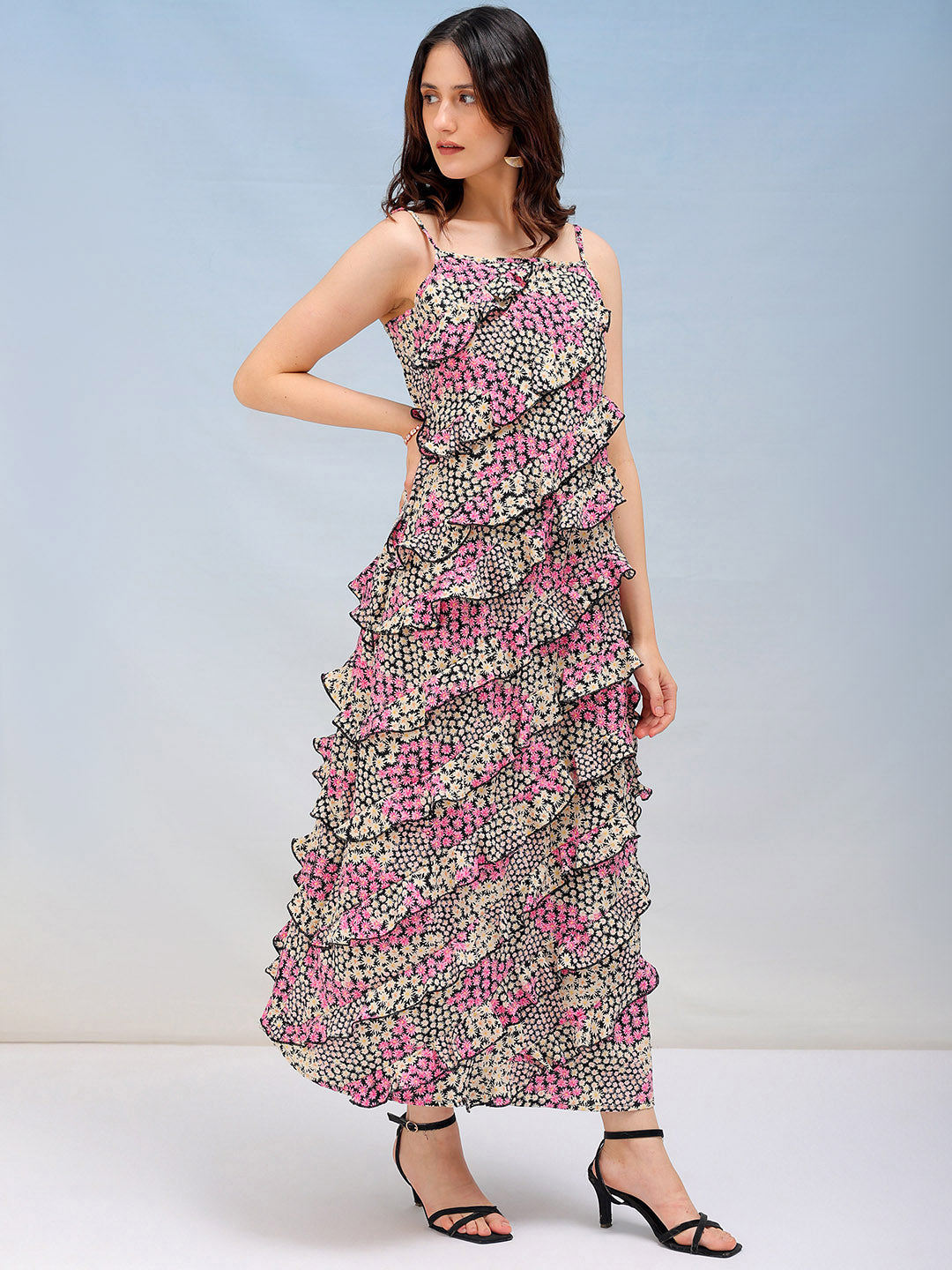 Shop Women's Ditsy Printed Fit And Flare Maxi Dress Online.