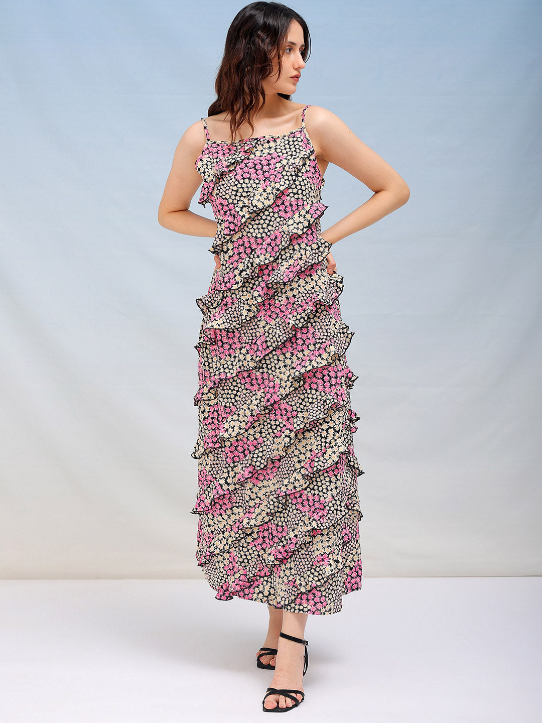 Shop Women's Ditsy Printed Fit And Flare Maxi Dress Online.