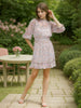 Women's White Fit and Flare Floral Mini Dress