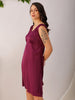 Shop Women's Purple Fit and Flare Solid V neck Pinafore Dress Online.