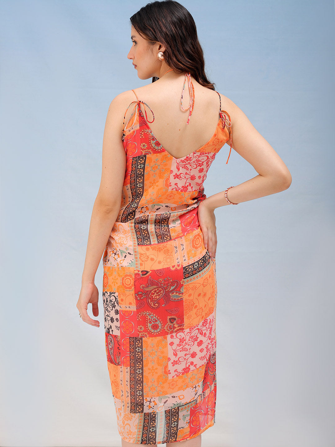 Shop Women's Printed Ruched Spaghetti Dress Online.