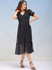 Shop Women's Textured Fit and Flare Tiered Dress Online.