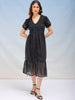 Shop Women's Textured Fit and Flare Tiered Dress Online.