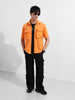 Men's Orange Relaxed Fit Street Solid Shirt