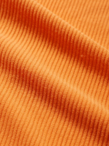 Men's Orange Relaxed Fit Street Solid Shirt