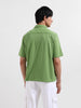 Men's Green Relaxed Fit Street Solid Shirt