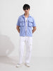 Men's Blue Relaxed Fit Street Solid Shirt