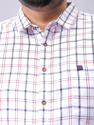 Men's Plus Size Checked Casual Shirt