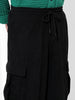Men Wide Leg Fit Black Cargo