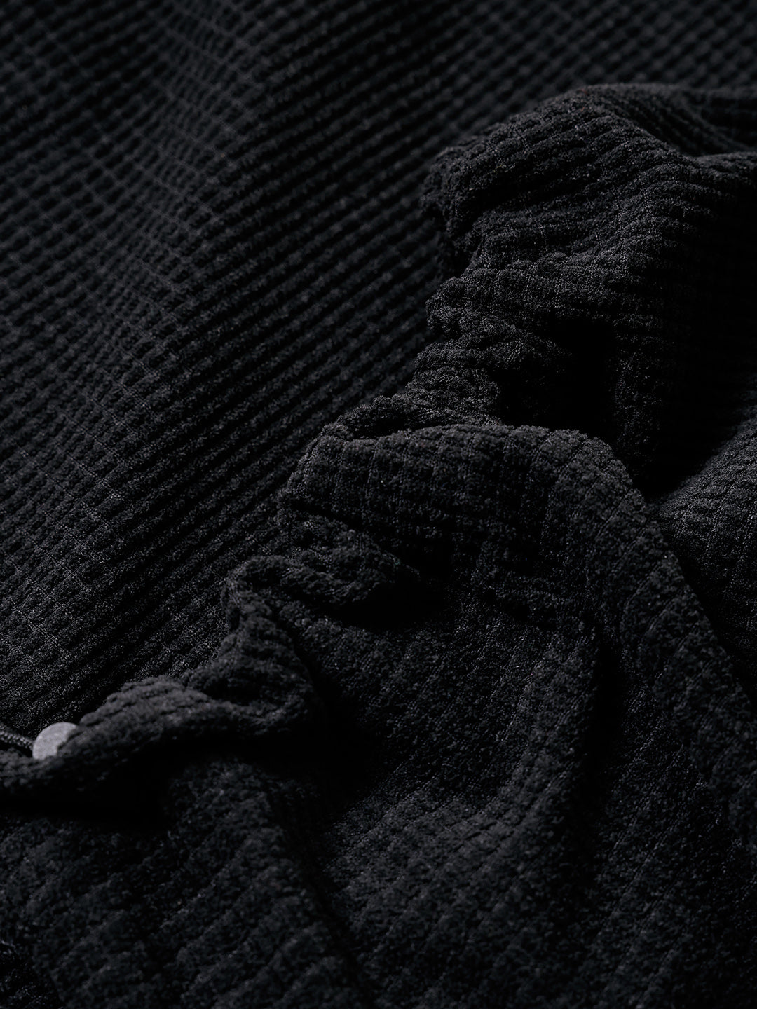 Men Wide Leg Fit Black Cargo