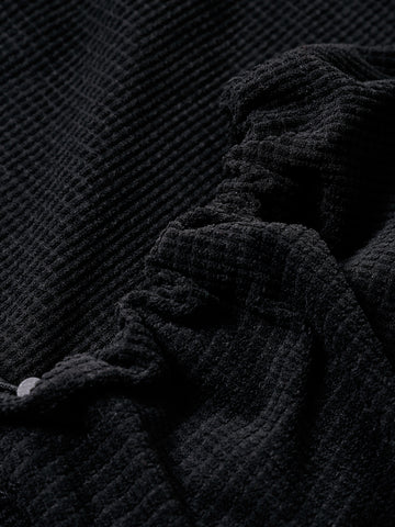 Men Wide Leg Fit Black Cargo