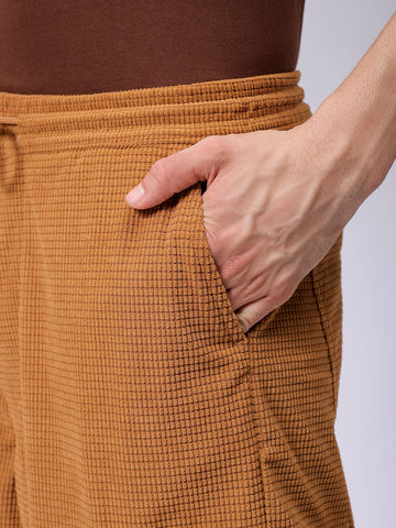 Men's Wide Leg Textured Cargo Jogger