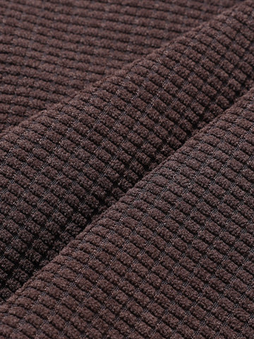 Men's Brown Baggy Fit Textured Utility Cargo