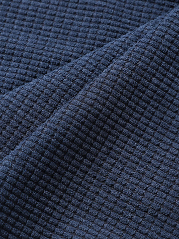 Men's Blue Baggy Fit Textured Utility Cargo