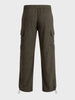 Men's Olive Baggy Fit Textured Utility Cargo