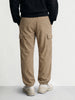 Men's Grey Baggy Fit Textured Utility Cargo