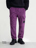 Men's Purple Baggy Fit Textured Utility Cargo