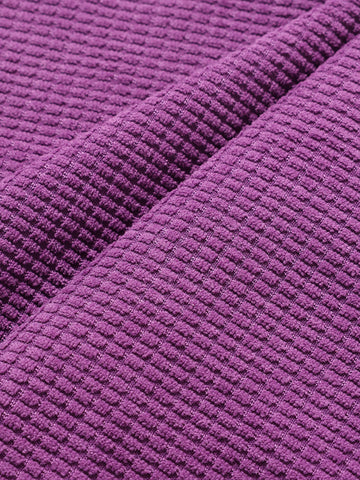 Men's Purple Baggy Fit Textured Utility Cargo