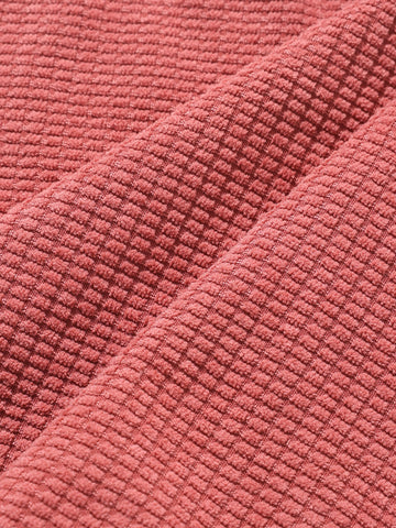 Men's Red Baggy Fit Textured Utility Cargo