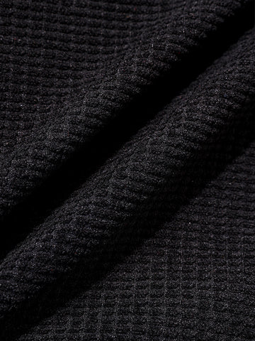 Men's Black Baggy Fit Textured Utility Cargo