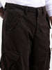 Men's Brown Baggy Fit Textured Utility Cargo
