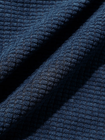 Men's Blue Baggy Fit Textured Utility Cargo