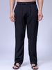 Men's Black Loose Fit Resort Wear Trousers