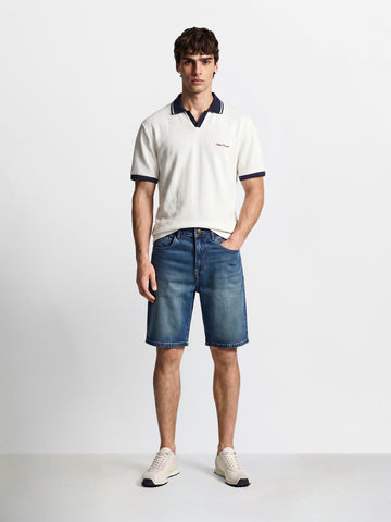 Men's Blue Regular Fit Solid Casual Shorts