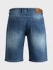 Men's Blue Regular Fit Solid Casual Shorts
