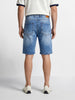 Men's Blue Regular Fit Solid Casual Shorts