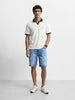 Men's Blue Regular Fit Solid Casual Shorts