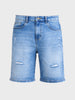 Men's Blue Regular Fit Solid Casual Shorts
