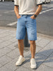 Men's Blue Regular Fit Solid Casual Shorts