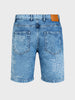 Men's Blue Regular Fit Printed Retro Wear Shorts
