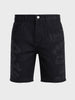 Men's Black Regular Fit Printed Retro Wear Shorts